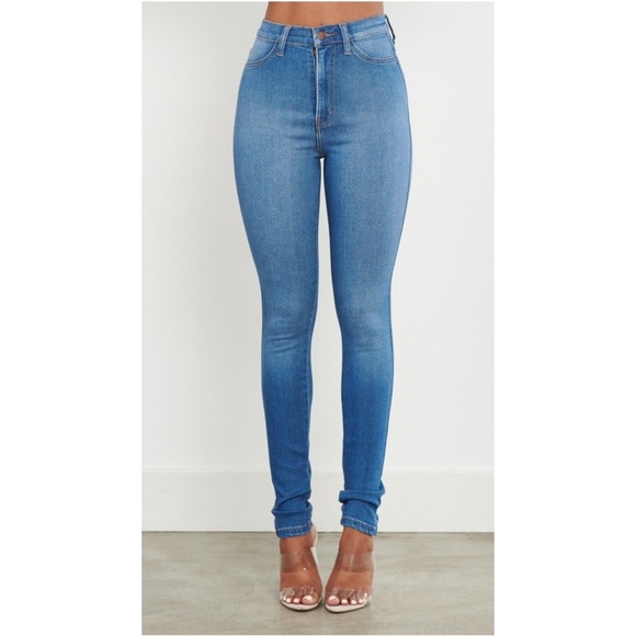 High Waisted Stretch Skinny Jeans - Picture 1 of 8